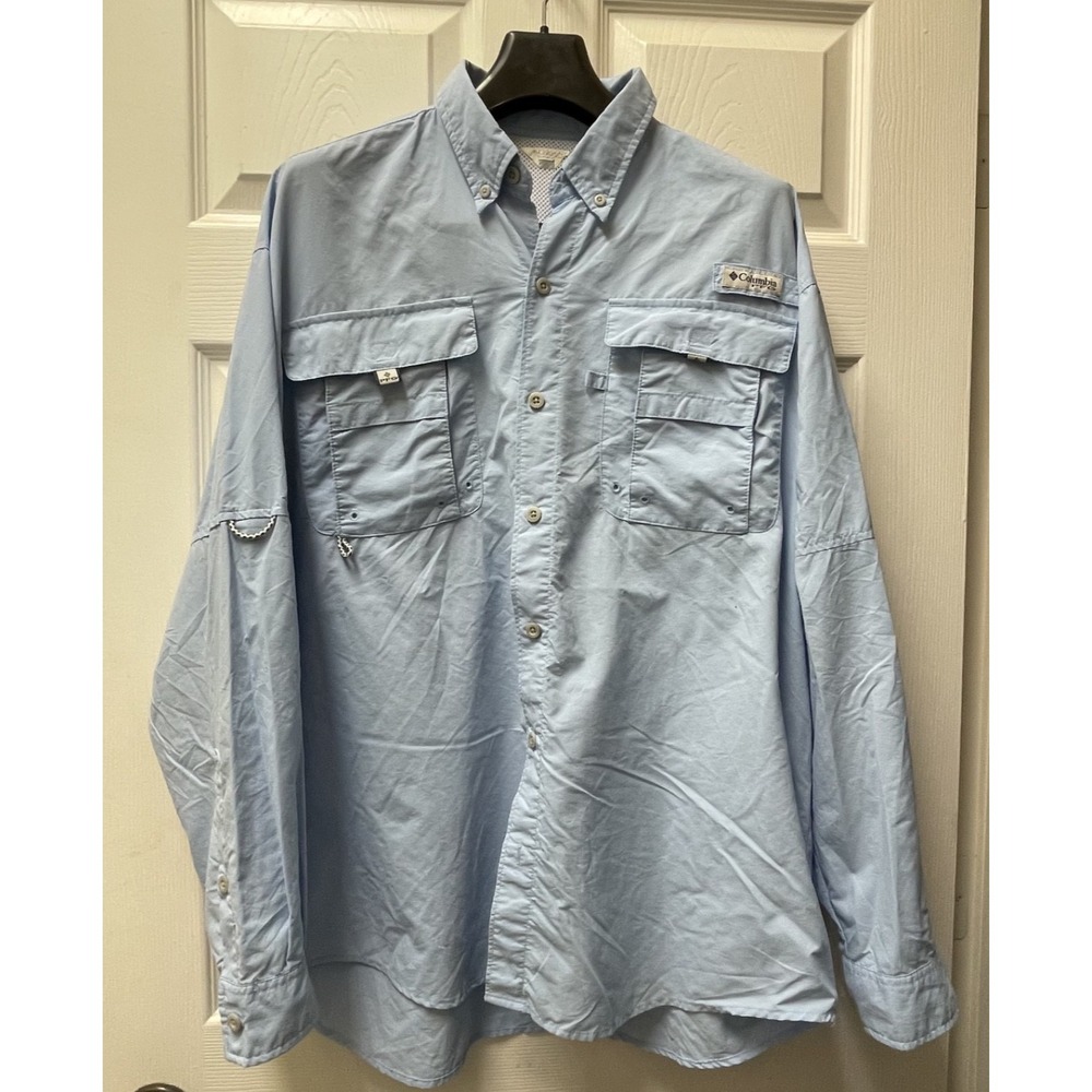 Columbia Shirt Men's Large Fishing Vented Long Sleeve Button Up Outdoors‎ Camp